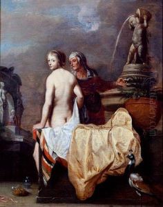 El Bano De Betsabe by Dirck Van Der Lisse