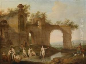 A Landscape With Ruins And Diana Andactaeon