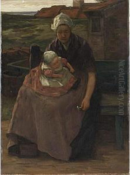 A Fishersman's Wife With Her Child; Together With A Portrait By The Same Artist - view 1