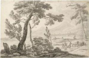 Herders With Their Animals In An Italianate Landscape by Jan van der Meer