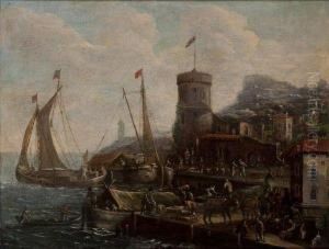 Port Mediterraneen Anime by Jean Baptist Van Der Meiren