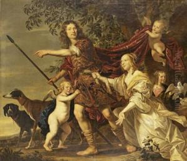 Portrait Of A Lady And A Gentleman As Venusand Adonis - view 1
