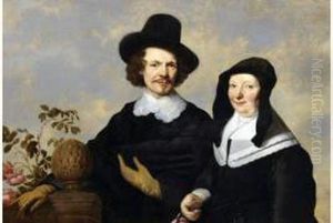 Portrait D'un Couple Pres De La Balustrade
