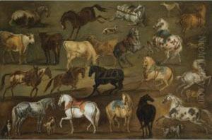 Studies Of Horses, Cows And Dogs Studies Of Horses, Cows And Dogs