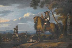 Chasse Au Faucon by D'Adam-Franz Van Der Meulen