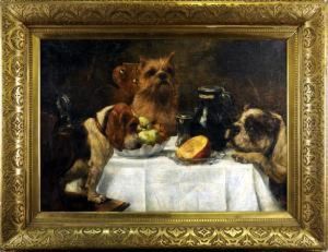 Chiens Attables by Edmond Van Der Meulen