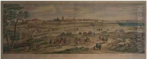 Vista De La Ciudad De Bethune En El Artois by Sivert Van Der Meulen