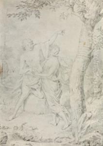 Paris Und Oenone by Hieronymus Van Der My
