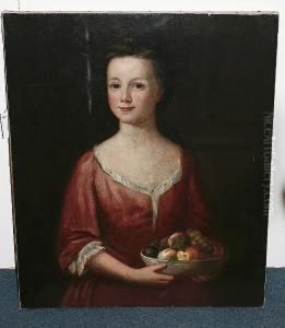 A Lady Holding A Bowl Of Fruit