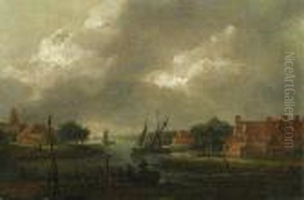 Nocturnal Scene At The Sheldt - view 1