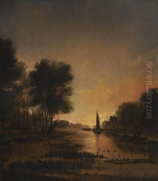 A Wooded River Landscape - view 1
