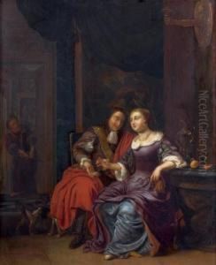 Scene Galante by Eglon Hendrick Van Der Neer