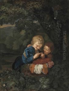 The Young Bird Catchers by Eglon Hendrick Van Der Neer