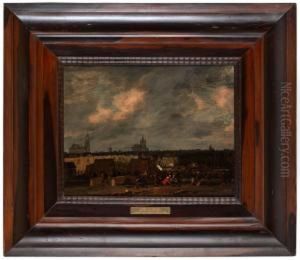 Krutmagasinsexplosionen I Delft by Adriaen Lievensz van der Poel