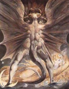 The Great Red Dragon and the Woman Clothed in Sun by William Blake