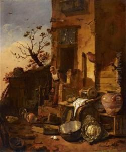 Hof Eines Bauernhauses by Egbert van der Poel
