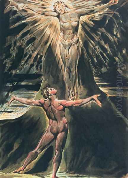 Jerusalem The Emanation of the Giant Albion- plate 76 Albion before Christ crucified on the Tree of Knowledge and Good and Evil, 1804-20 - view 1