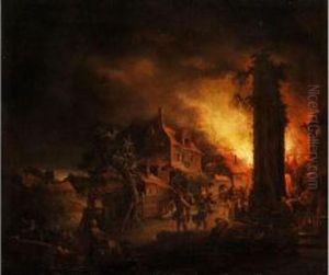 Feuersbrunst by Egbert van der Poel