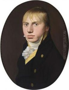 A Portrait Of A Young Man, Bust Length, Wearing A Yellow Coat With A Black Overcoat And White Chemise A Portrait Of A Young Man, Bust Length, Wearing A Yellow Coat With A Black Overcoat And White Chemise