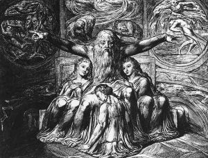 Job And His Daughters 1823-26 by William Blake