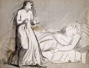 Lady Macbeth approaching the murdered Duncan by William Blake
