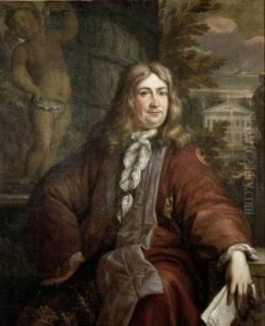 Portrait D'homme Sur Fond De Paysage