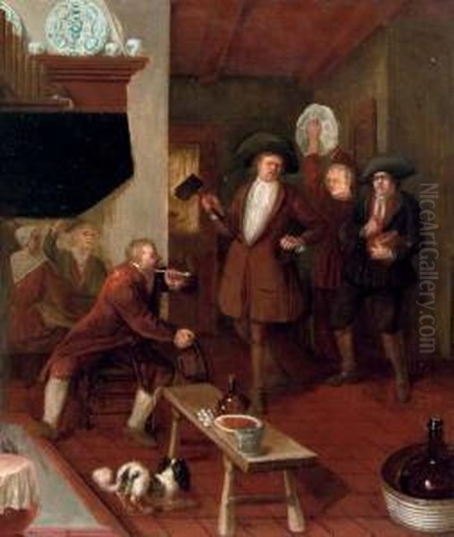 Merry Company In An Interior - view 1