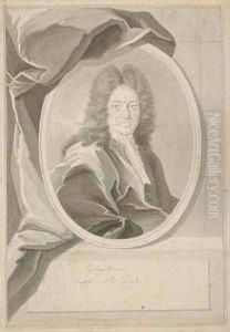 Portrait Of A Gentleman In An Oval: Half Length Portrait Of A Gentleman In An Oval: Half Length
