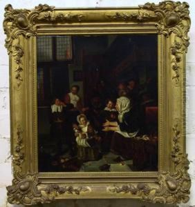 Huiselijk Tafereel by Louis Van Der Steen