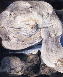 Job Confessing His Presumption To God Who Answers From The Whirlwind 1803-05 by William Blake