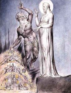 Satan Tempts Christ with the Kingdoms of Earth from Milton's 'Paradise Regained', Book III lines 251-426, c.1816-18