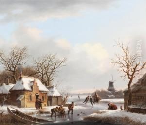Icescape With 'koek-en-zopie' Vendors