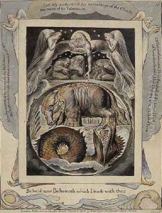 Behemoth and Leviathan from the Book of Job by William Blake