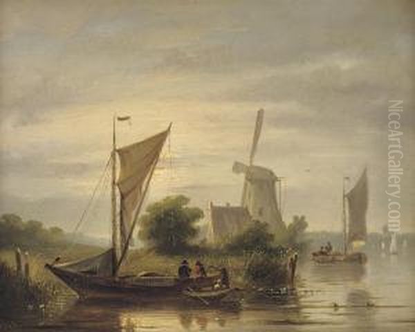 The River At Sunset - view 1