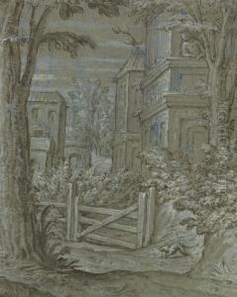 A Wooded Path Near A Country House - view 1