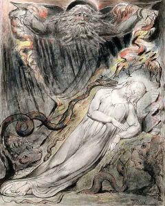 Christ's troubled sleep from Milton's 'Paradise Regained', Book IV lines 401-25, c.1816-18 by William Blake