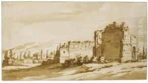 The Arch Of Marius Seen From The Colosseum