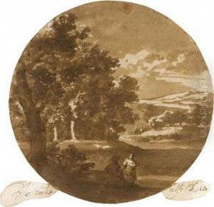 A Landscape With A Couple In The Foreground