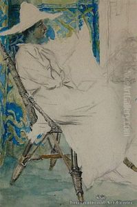Woman In A Cane Chair by Petrus van der Velden