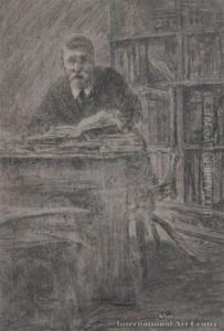 Portrait Of A Man Seated At A Desk
