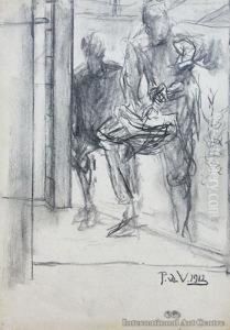 Two Figures by Petrus van der Velden