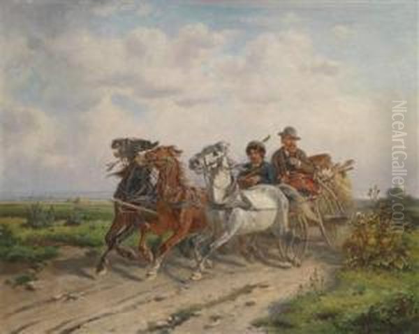 Troika Ride With Self-portrait Of The Artist - view 1