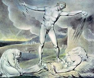 Illustrations of the Book of Job- Satan smiting Job with Sore Boils, 1825 by William Blake