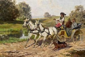 Kutschenfahrt by Fritz van der Venne
