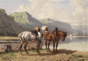 Horsesby The Lake Shore by Paul Van Der Vin
