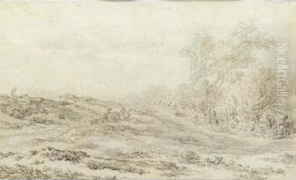 A Dune Landscape With Figures And Animals - view 1