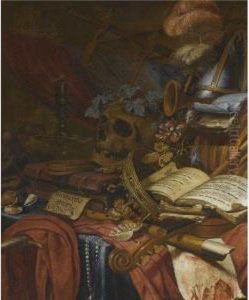 A Vanitas Still Life by Vincent Laurentsz. van der Vinne I