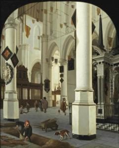 Interior Of The Nieuwe Kerk, Delft by Hendrick Van Vliet