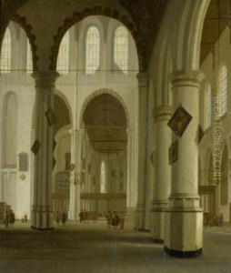 An Old Church In Delft, 
From The North Wing Towards The East.