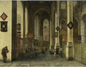 Interior Of The Laurenskerk At Rotterdam by Hendrick Van Vliet
